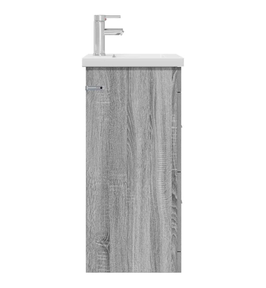 Meuble de salle de bain avec évier Sonoma gris