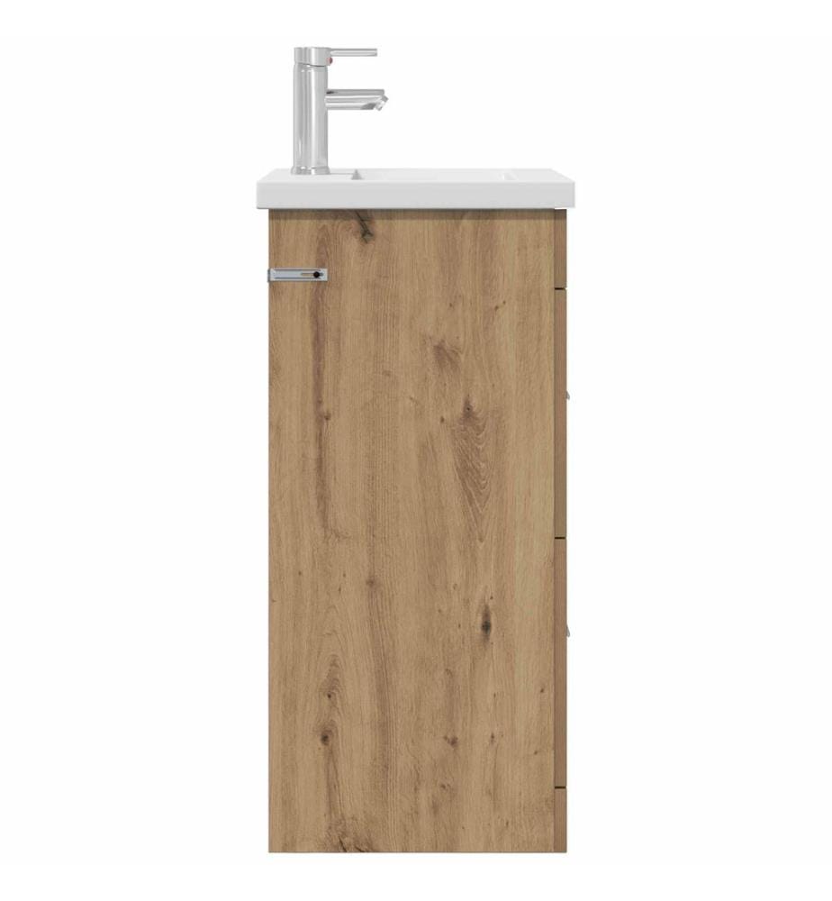 Meuble de salle de bain avec évier Chêne artisanal