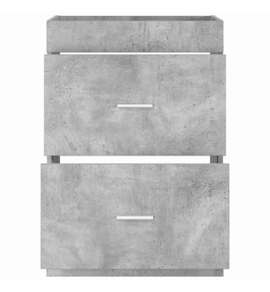 Meuble sous lavabo de salle de bain Gris béton