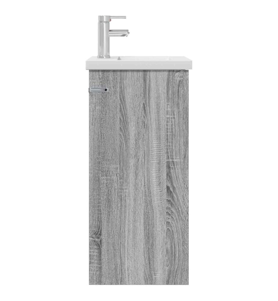 Meuble de salle de bain avec évier Sonoma gris