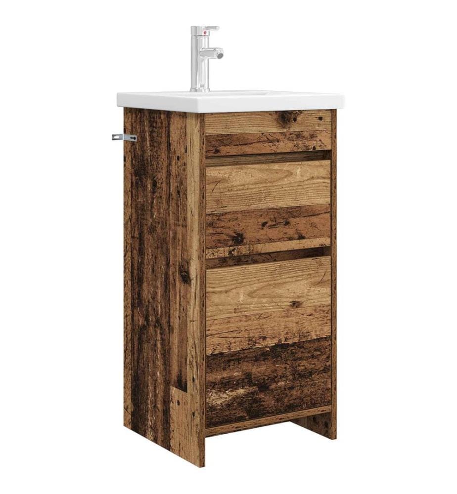 Meuble de salle de bain avec évier Bois ancien