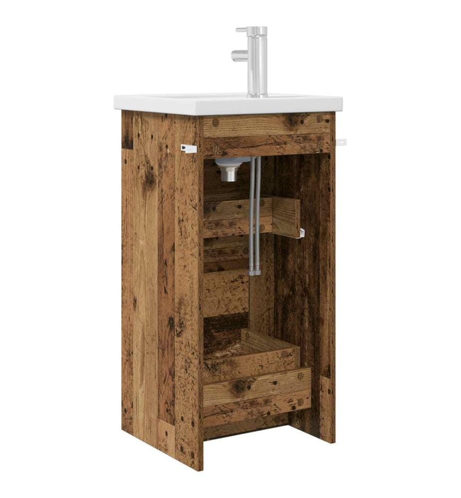 Meuble de salle de bain avec évier Bois ancien