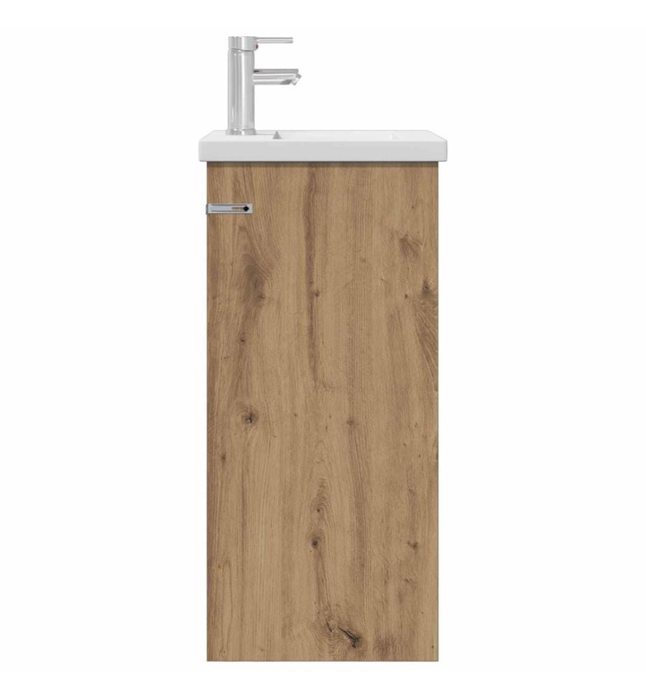 Meuble de salle de bain avec évier Chêne artisanal