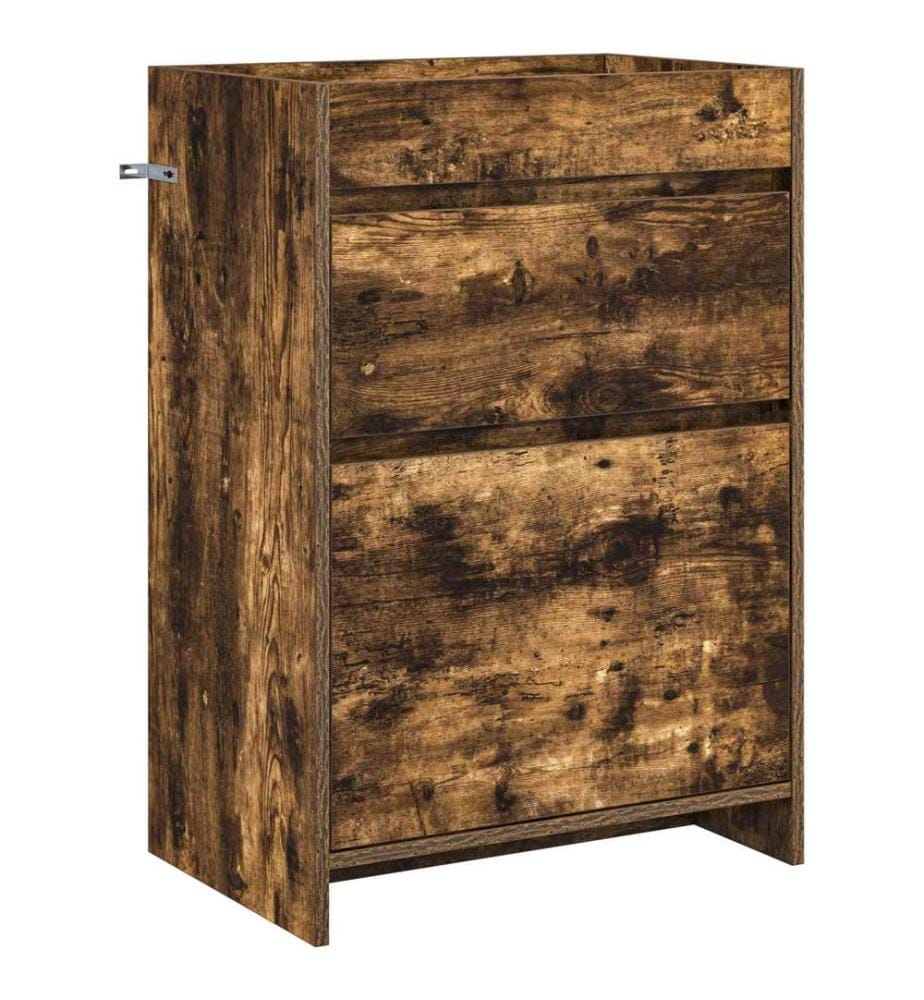 Badunterschrank Geräucherte Eiche 56 x 37,5 x 81 cm