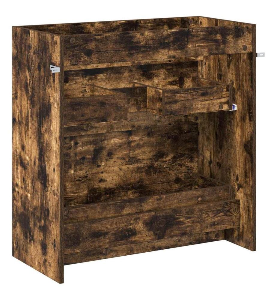 Badunterschrank Geräucherte Eiche 78,5 x 37,5 x 81 cm