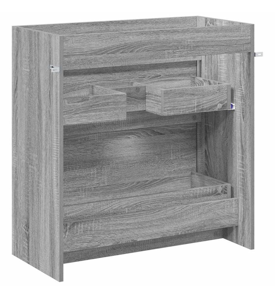 Badunterschrank Grau Sonoma 78,5 x 37,5 x 81 cm Holzwerkstoff