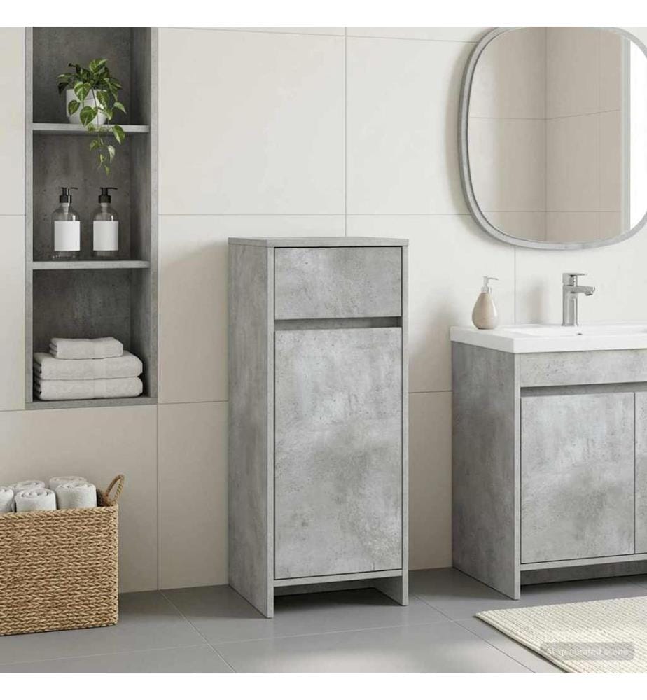 Armoire de salle de bain Gris béton 35 x 36,5 x 85 cm