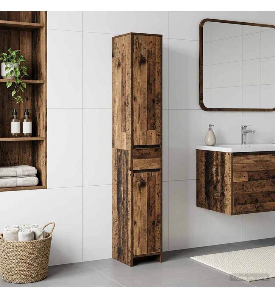 Armoire de salle de bain Bois ancien 30 x 33 x 190 cm