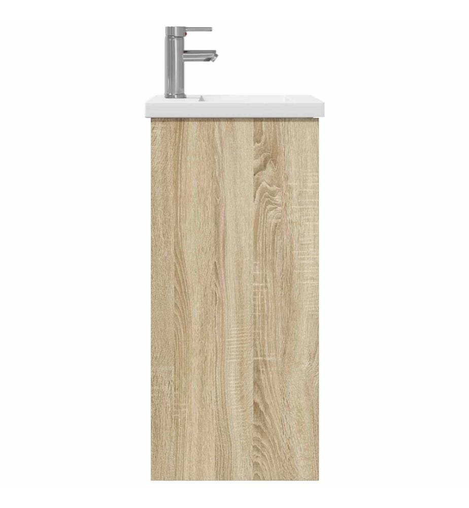 Meuble de salle de bain avec évier Chêne Sonoma