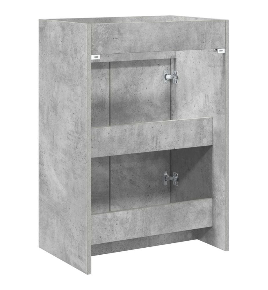 Meuble sous lavabo de salle de bain Gris béton