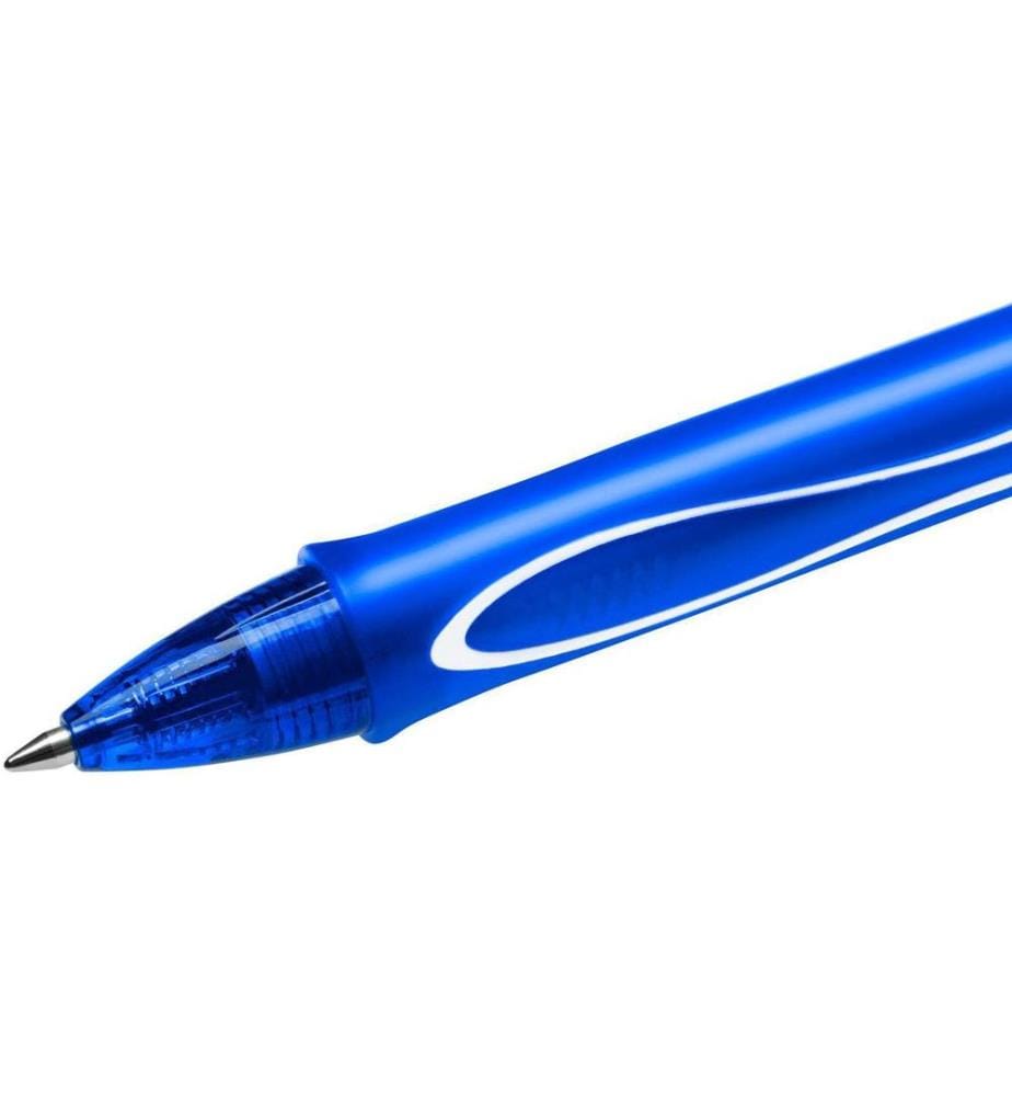 BIC - Stylo à encre gel Gel-ocity Quick Dry 0.7 mm Bleu, 12 pièces