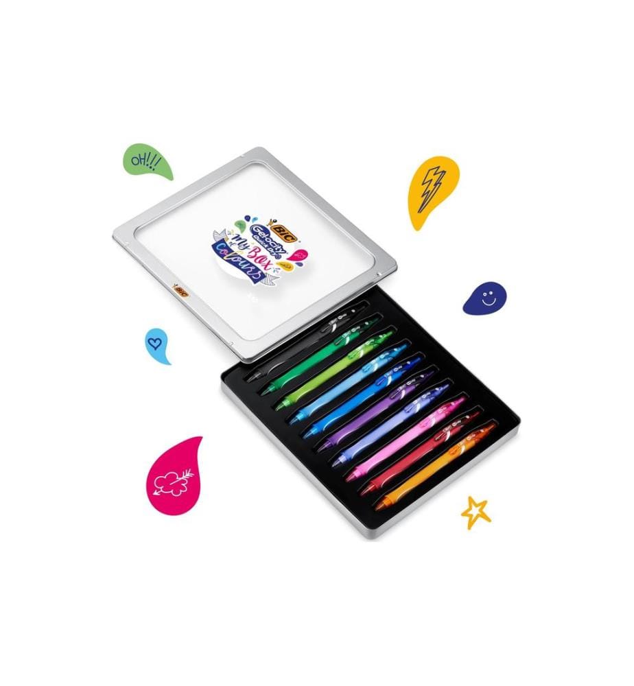 BIC - Stylo à encre gel Gel-ocity Quick Dry 10 pièces