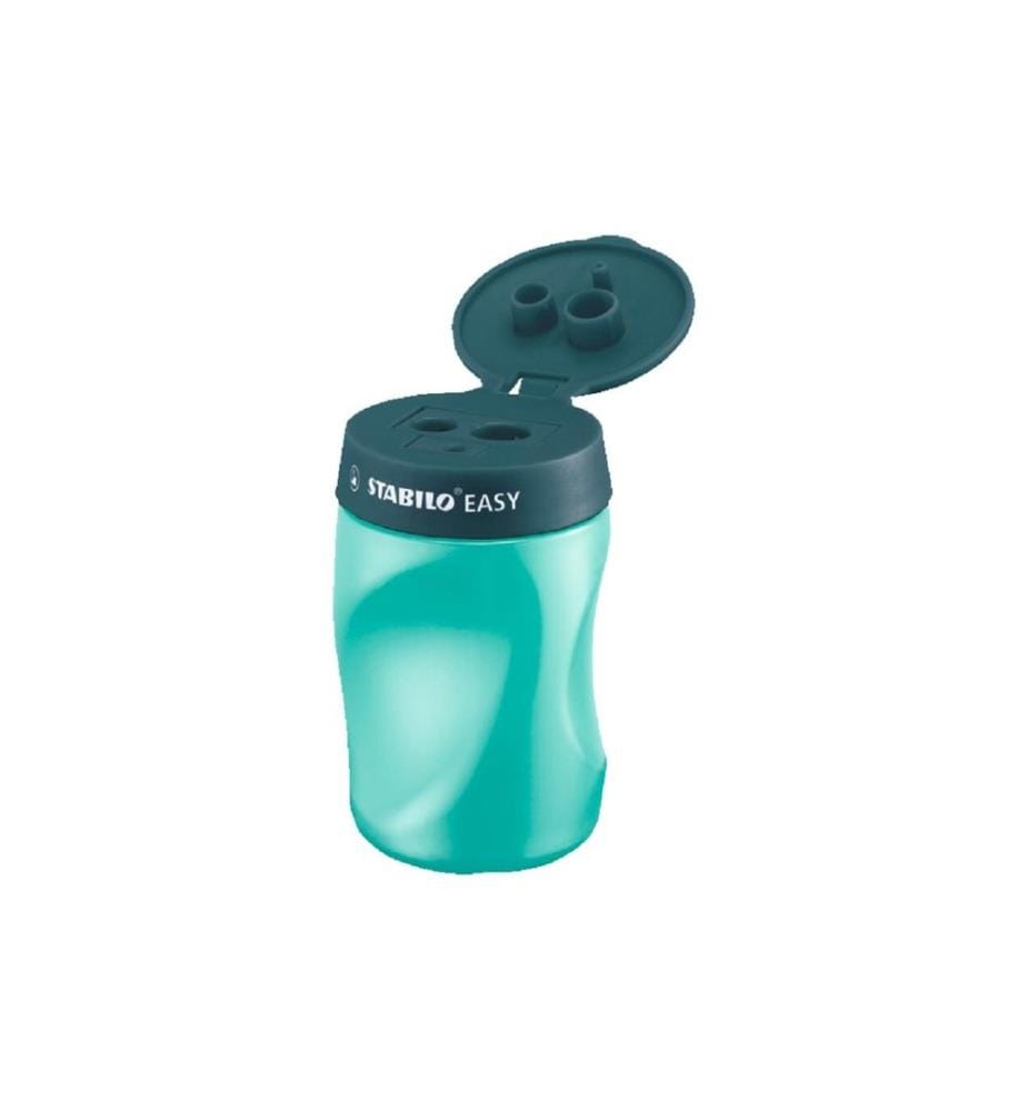 STABILO - Taille-crayon Aiguisoir EASY 3 en 1 pour gauchers Pétrole