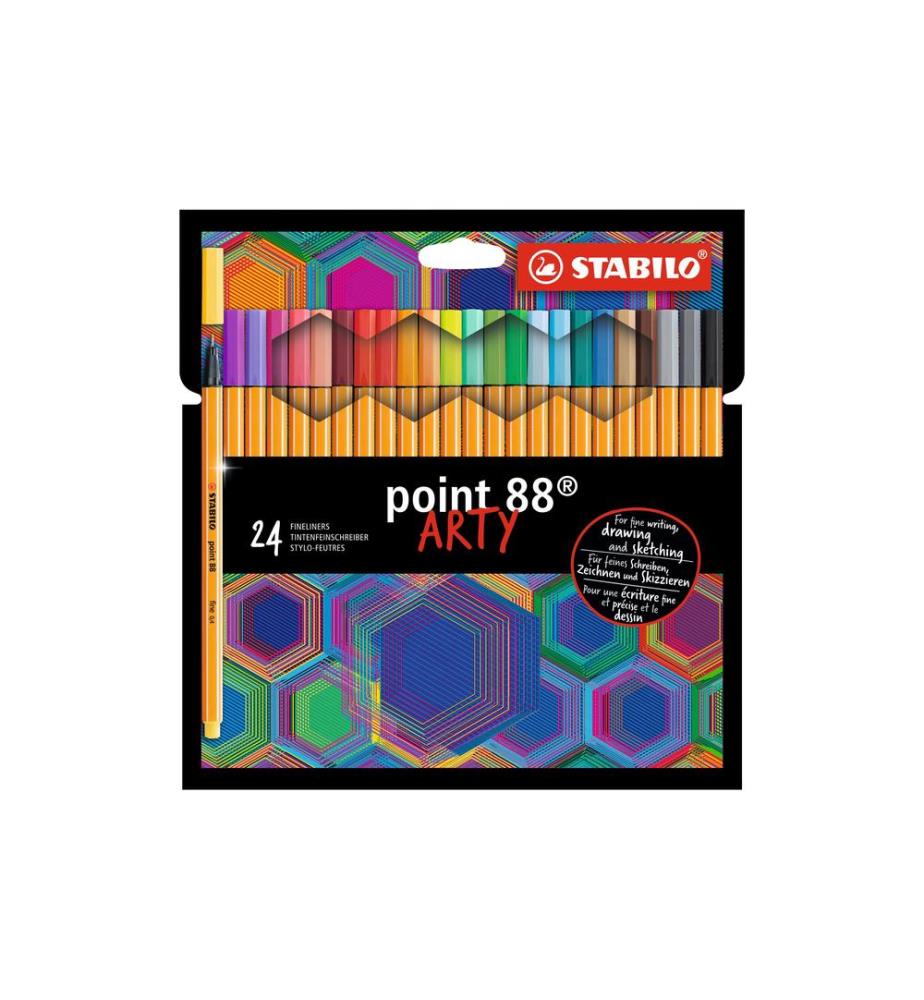 STABILO - Fineliner Point 88 Arty Mehrfarbig, 24 Stück