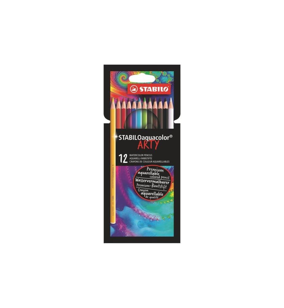 STABILO - Farbstifte Aquacolor Arty, 12 Stück