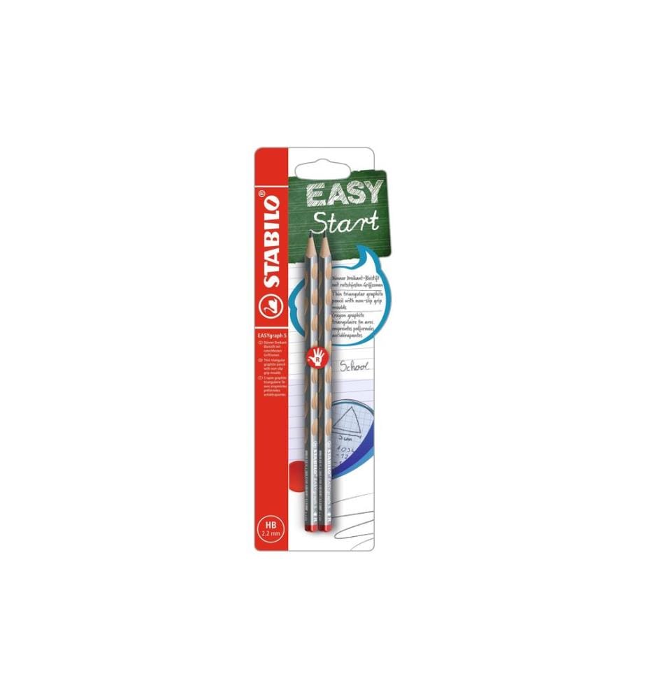STABILO - Bleistift EASYgraph S Metallic 2 Stück, Silber