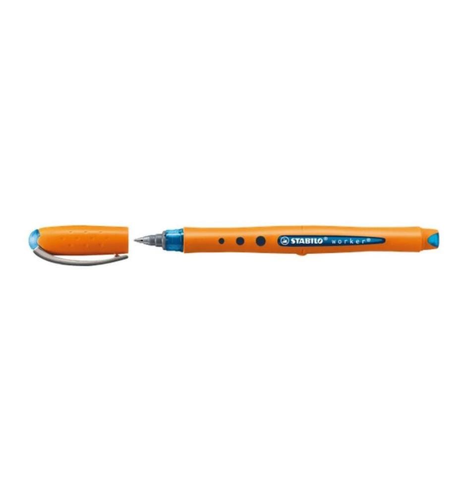 STABILO - Stylo à bille roulante Worker+ 0.5 mm, Orange