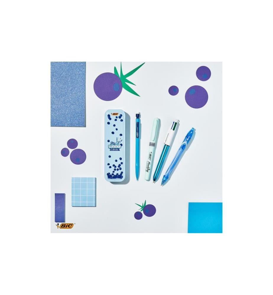 BIC - Kugelschreiber Summer blue Box 4-teilig