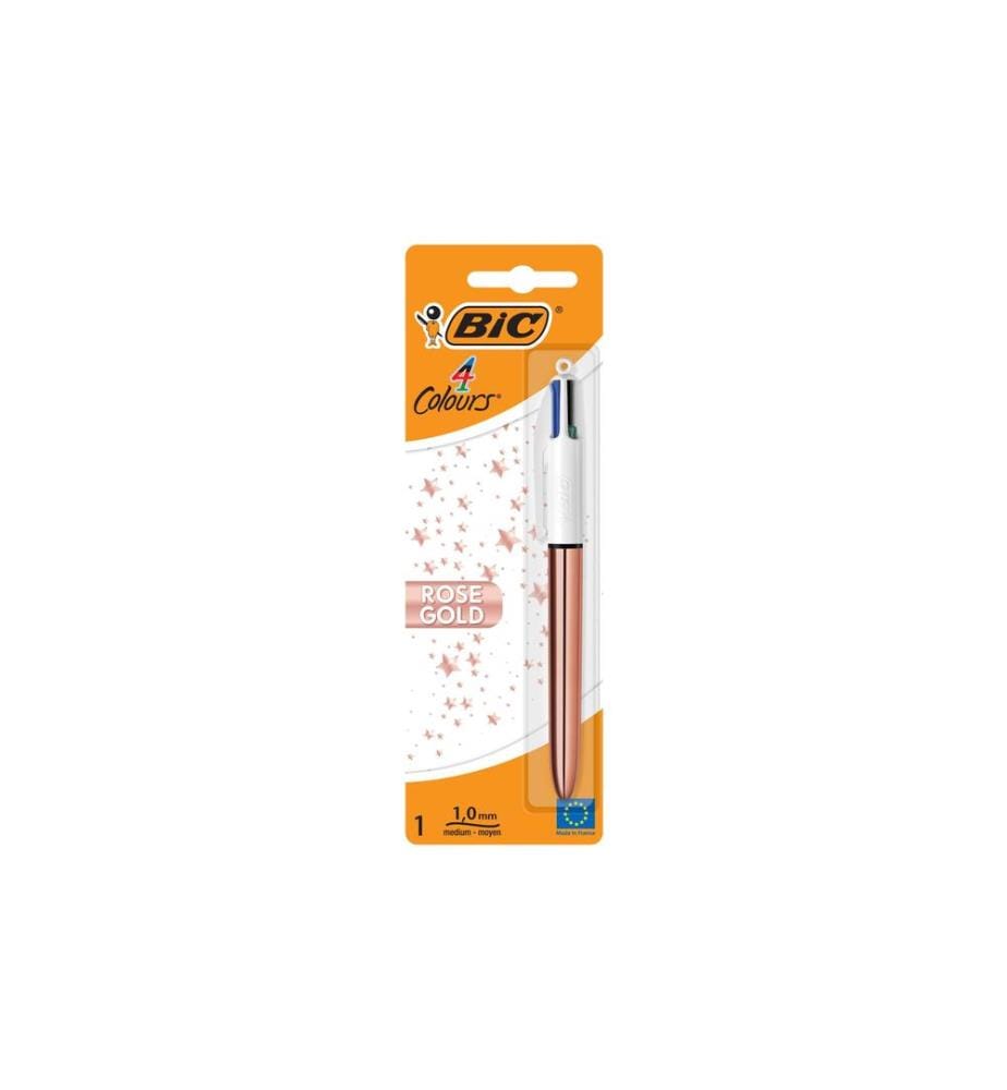 BIC - Mehrfarbenkugelschreiber 4 Colours 0.32 mm, Gold