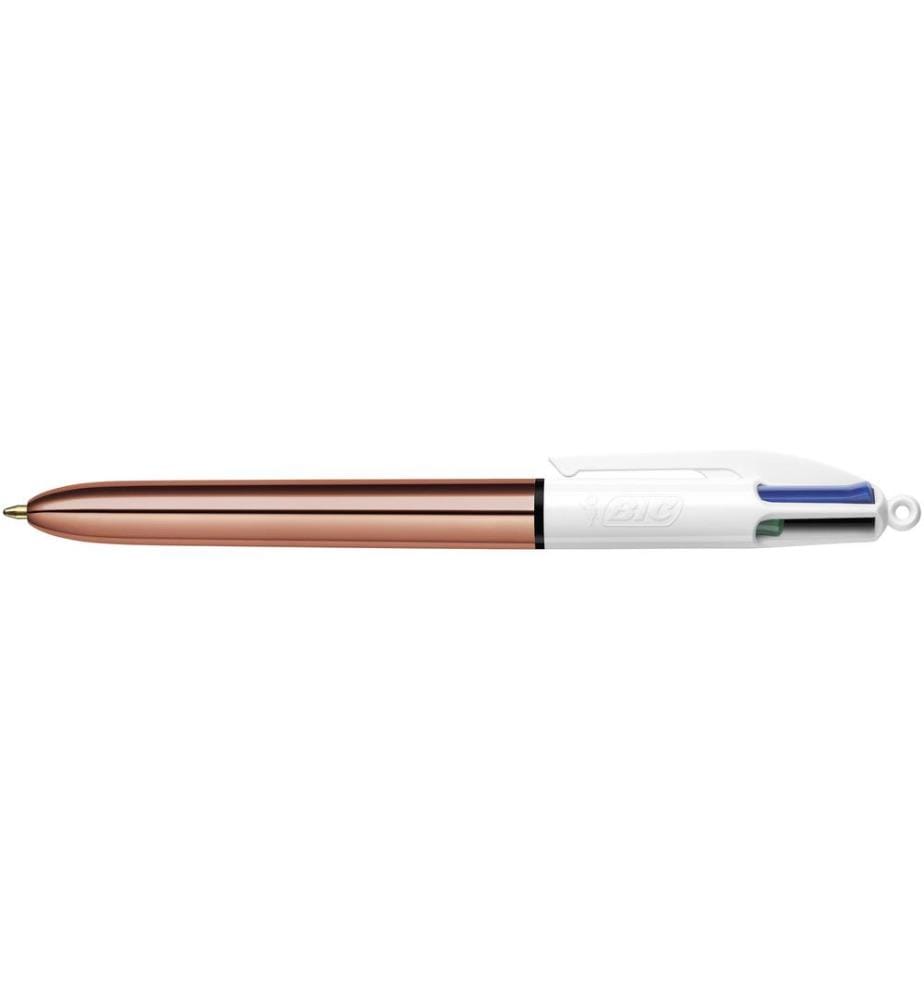 BIC - Mehrfarbenkugelschreiber 4 Colours 0.32 mm, Gold