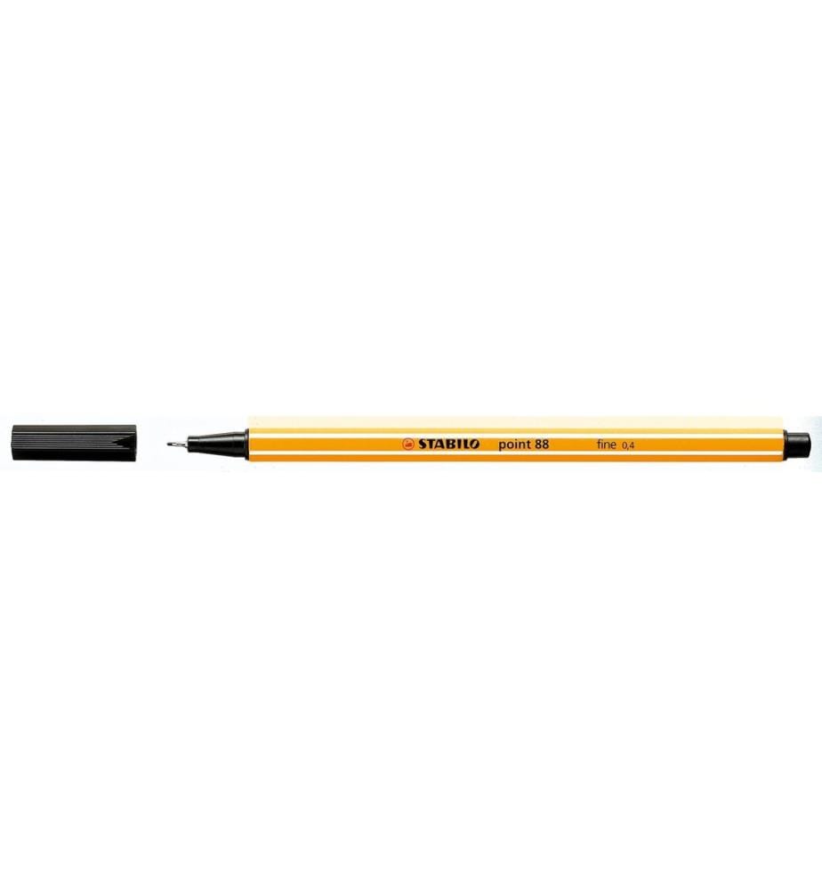 STABILO - Fineliner point 88 10 pièces, Noir