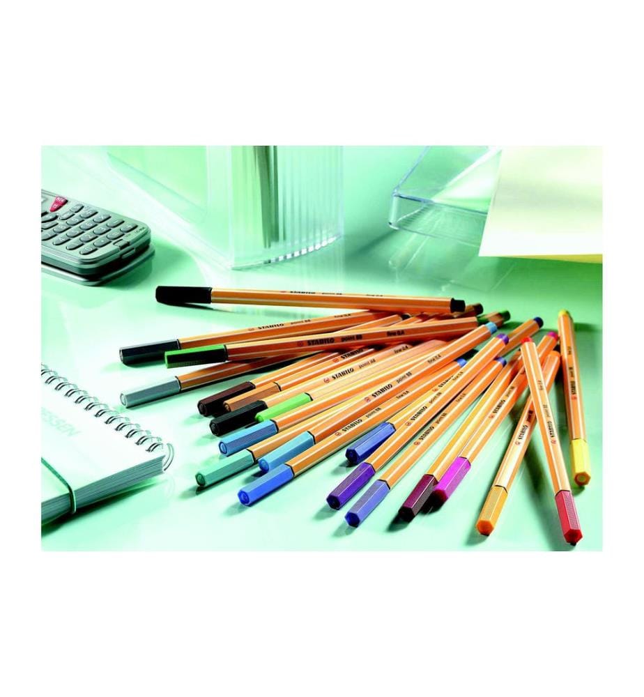STABILO - Fineliner point 88 10 pièces, Noir