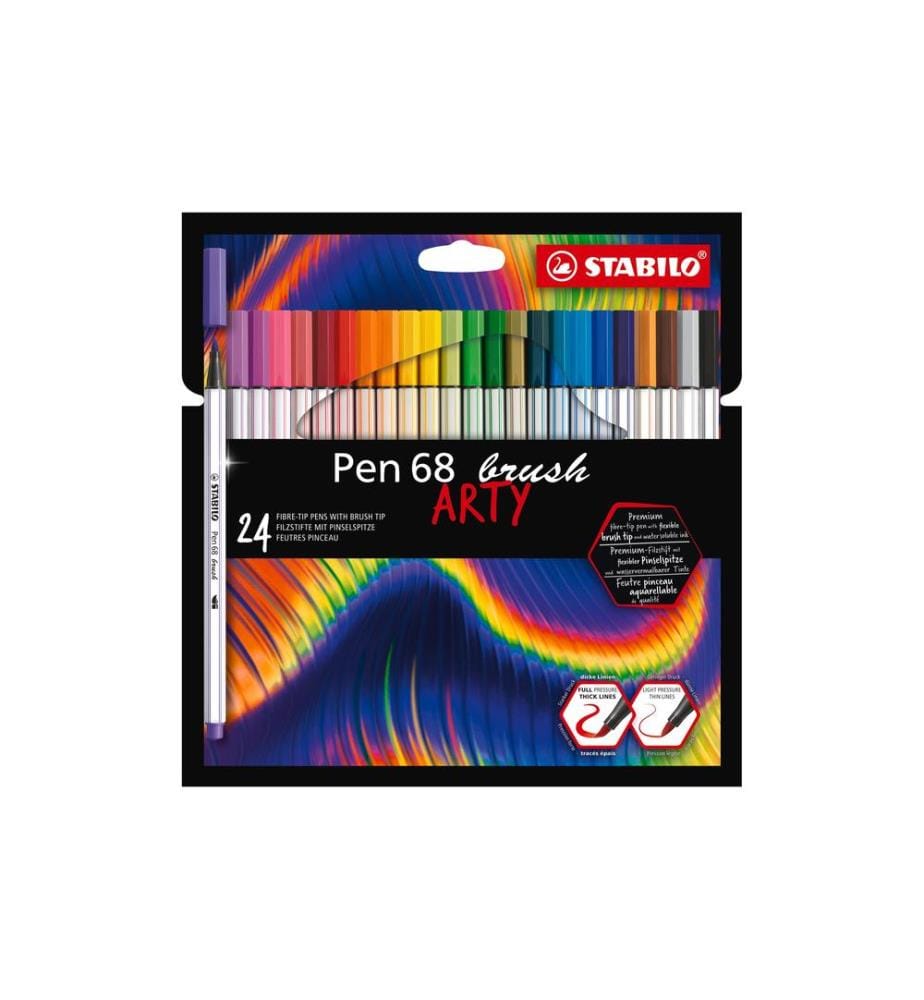 STABILO - Pen 68 brush ARTY Étui de 24