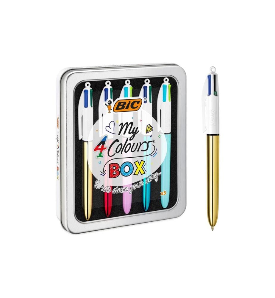 BIC - Kugelschreiber My Colors Box 0.32 mm, 5 Stück, Mehrfarbig