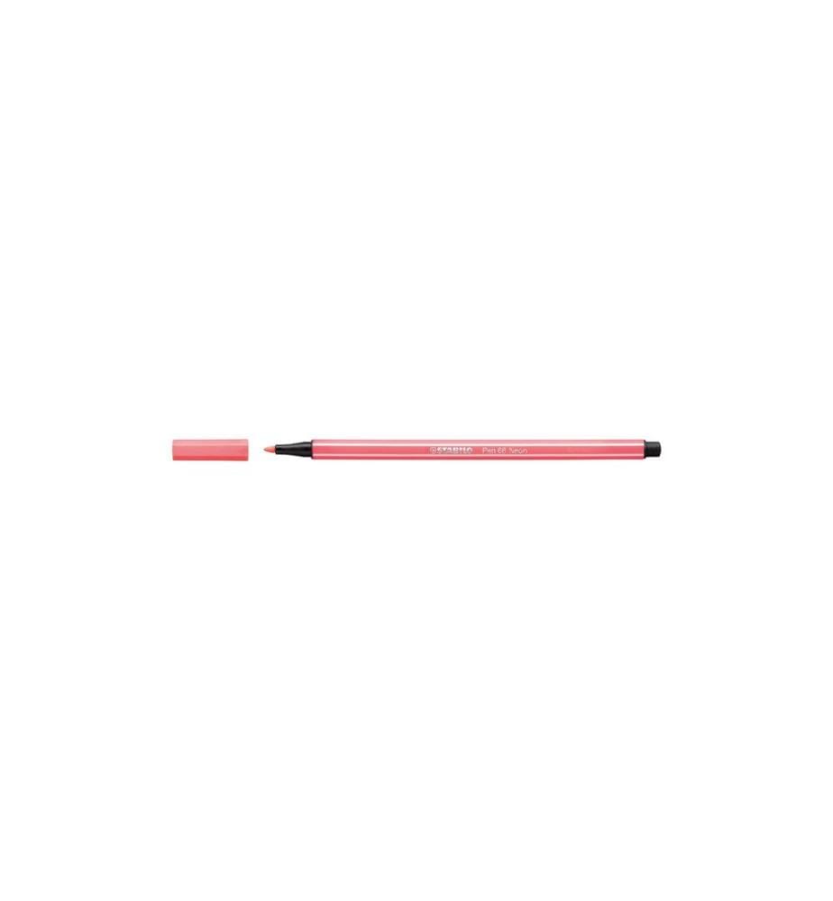 STABILO - Feutres de coloriage Pen 68 Rouge néon