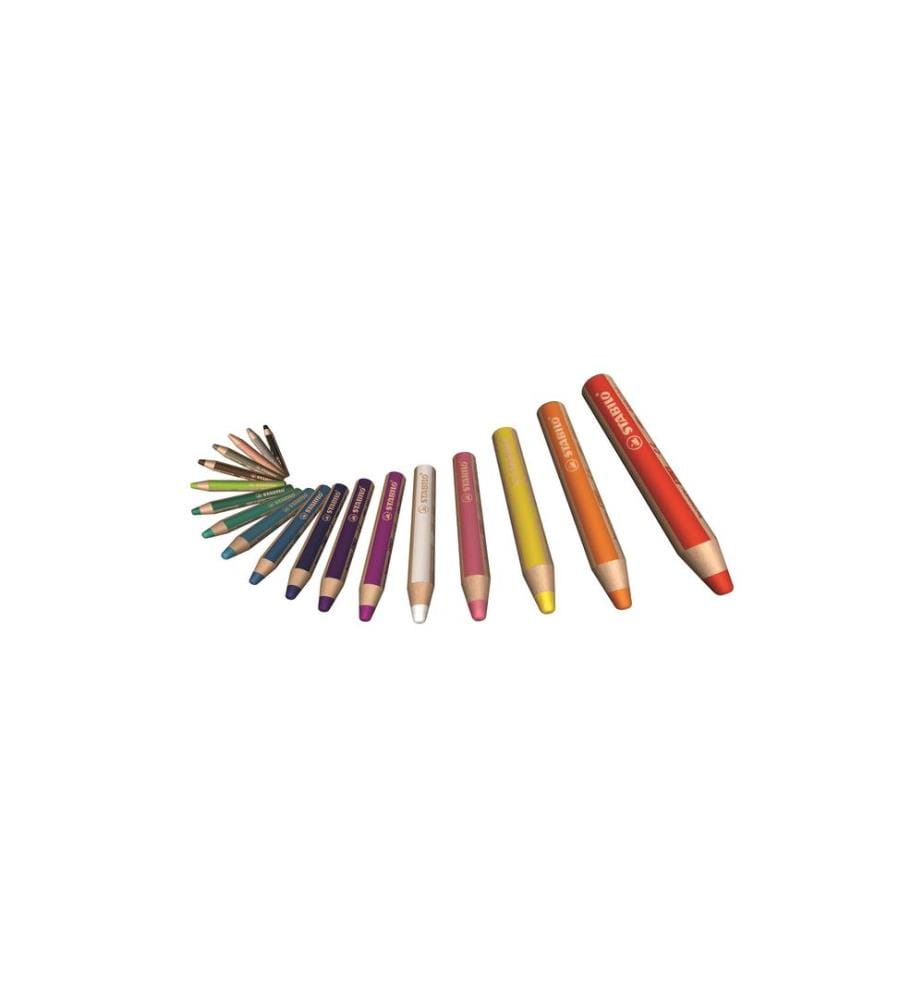 STABILO - Crayons de couleur Woody 3 en 1 Jaune