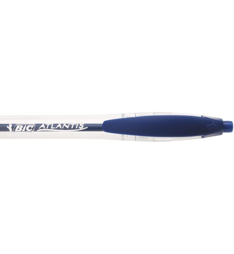BIC - Stylo bille Atlantis Classic 0,32 mm, Bleu, 12 pièces