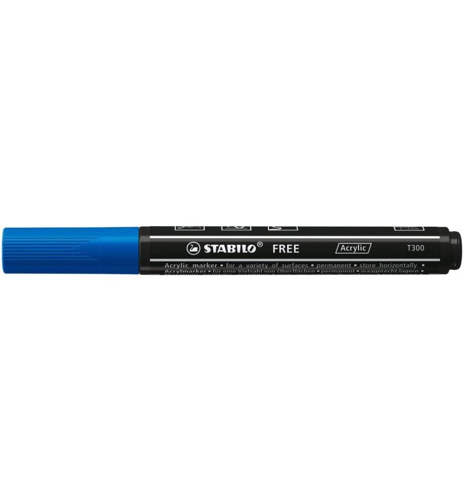 STABILO - Marqueur acrylique Free Acrylic T300 Bleu foncé
