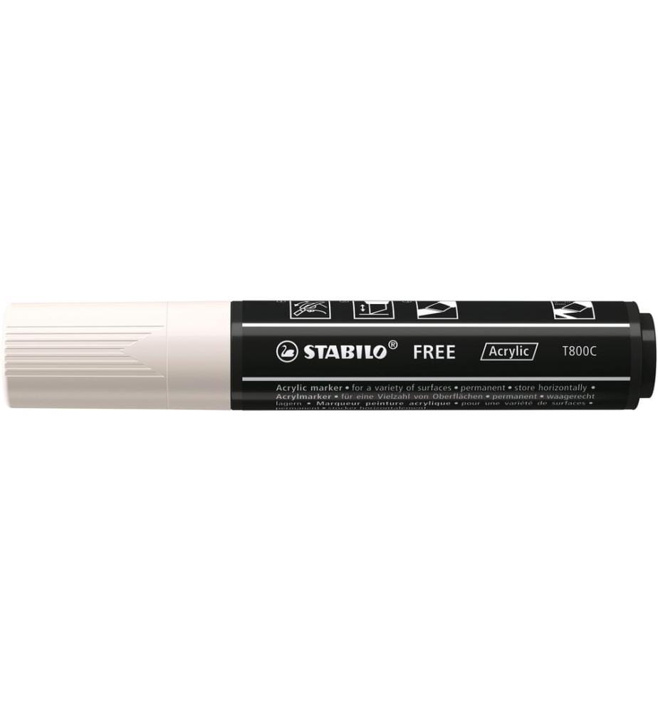 STABILO - Acrylmarker Free Acrylic T800C Weiss
