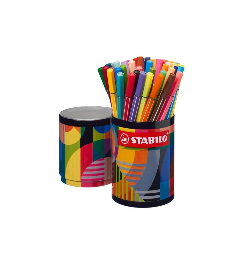 STABILO - Feutres de coloriage Pen 68, Étui métallique ARTY de 45