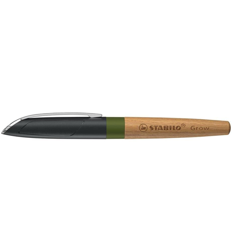 STABILO - Stylo bille Grow M, vert mousse / chêne