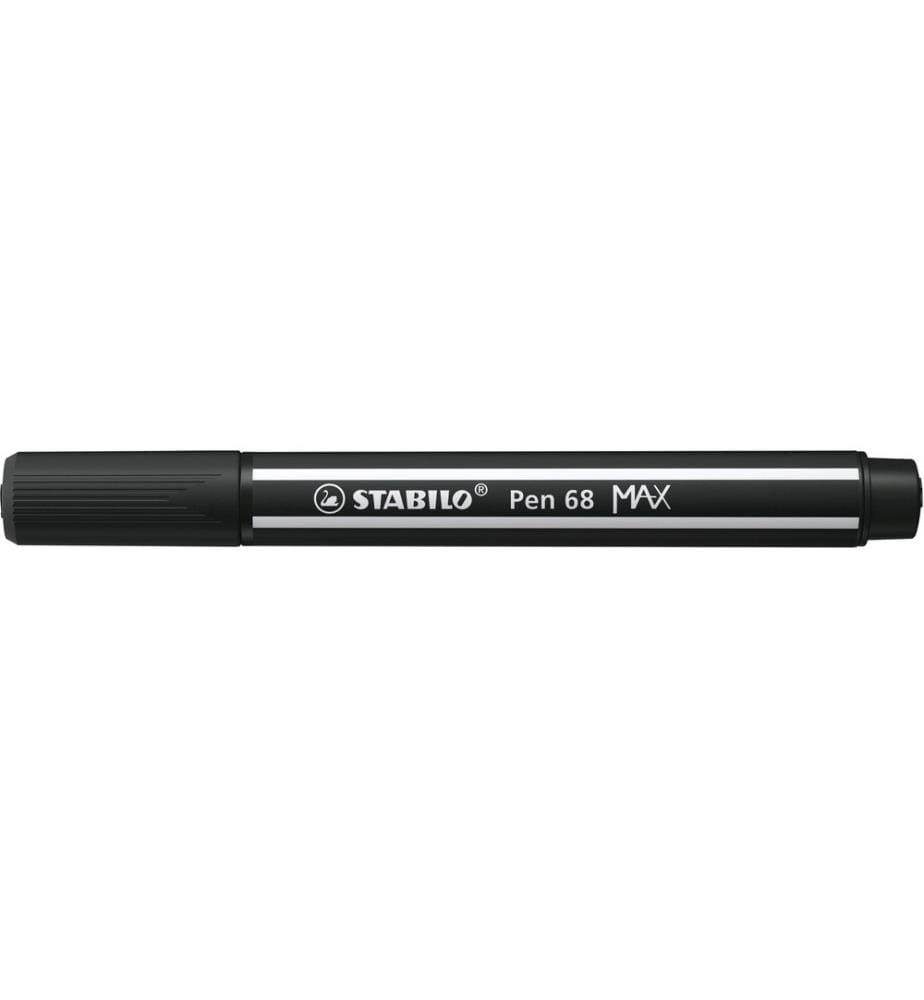 STABILO - Crayon feutre Pen 68 MAX Noir, 5 pièces