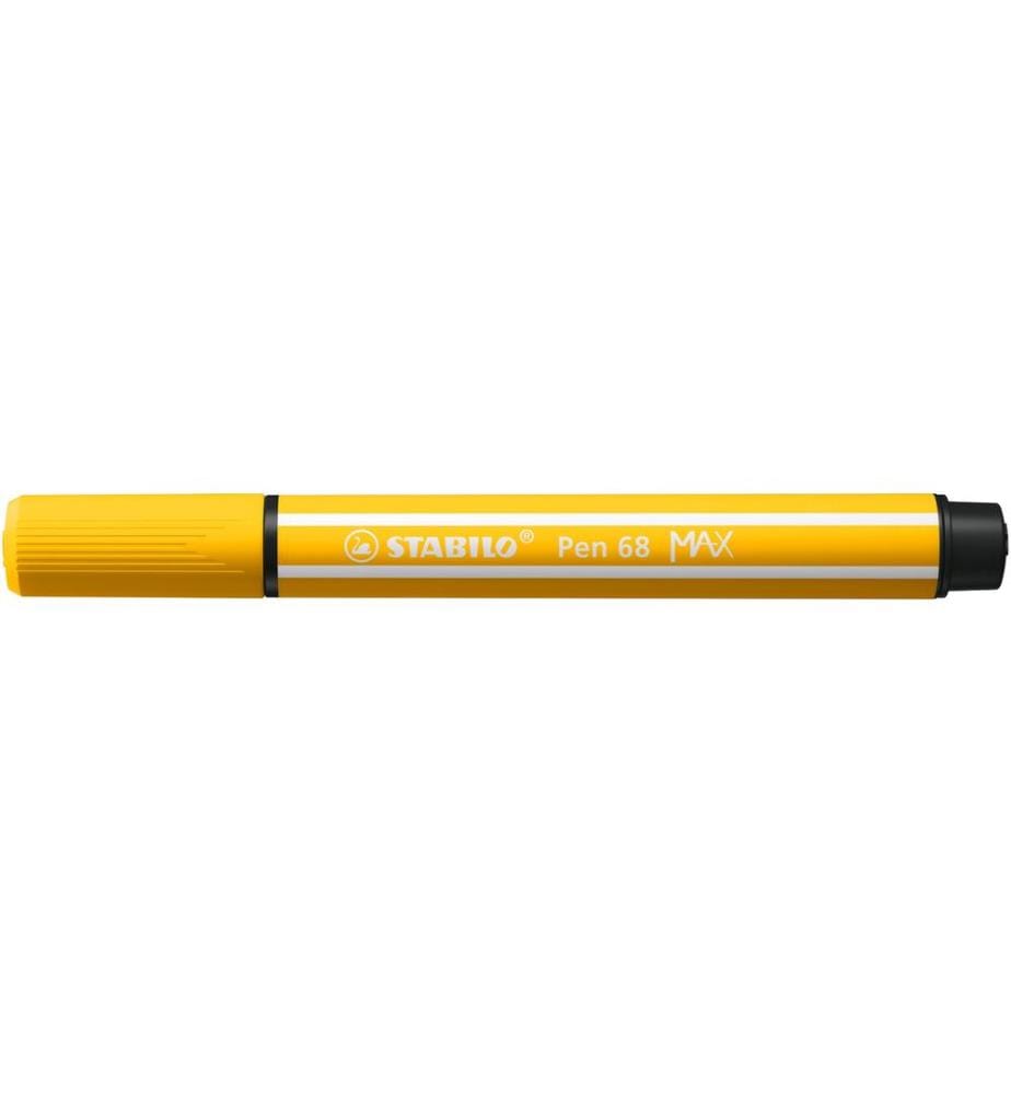 STABILO - Crayon feutre Pen 68 MAX Jaune, 5 pièces