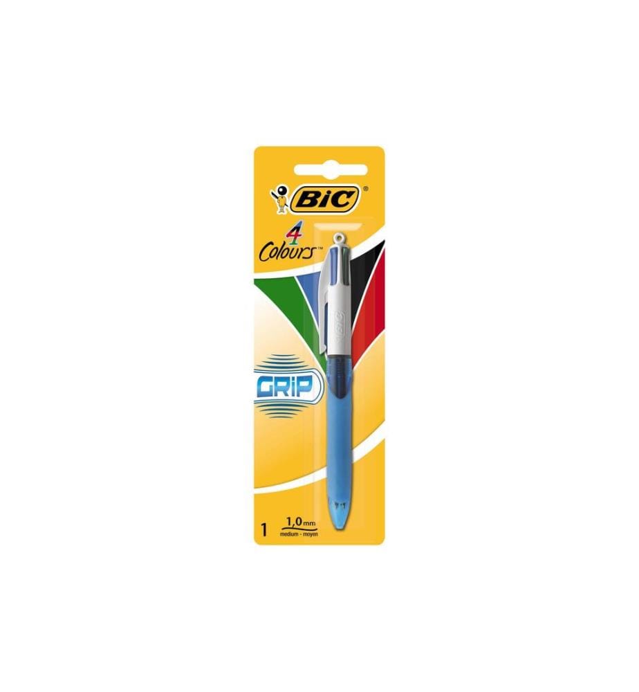BIC - Mehrfarbenkugelschreiber 4 Colours Grip 0.4 mm, 1 Stück