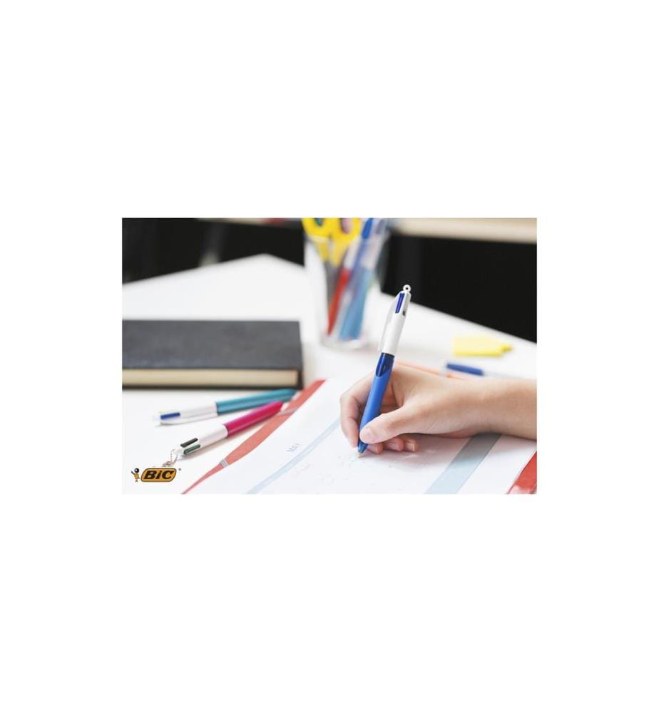 BIC - Mehrfarbenkugelschreiber 4 Colours Grip 0.4 mm, 1 Stück