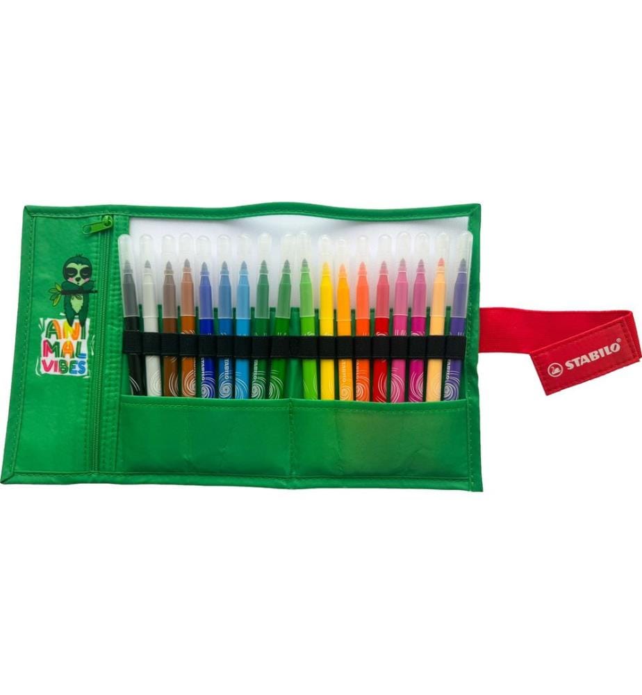 STABILO Power Rollerset Animal 18er Set, Grün