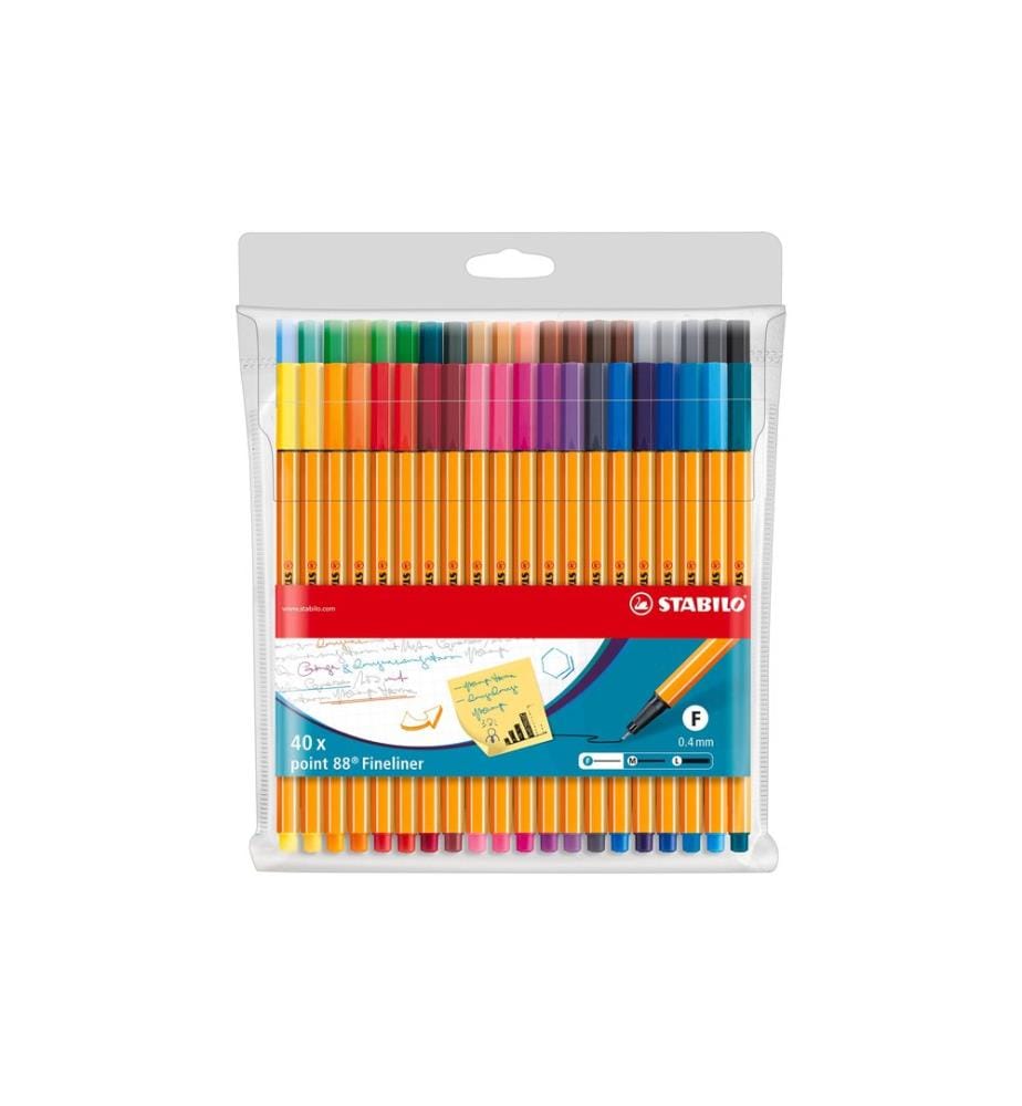 STABILO Point 88 Fineliner 40-Piece Set