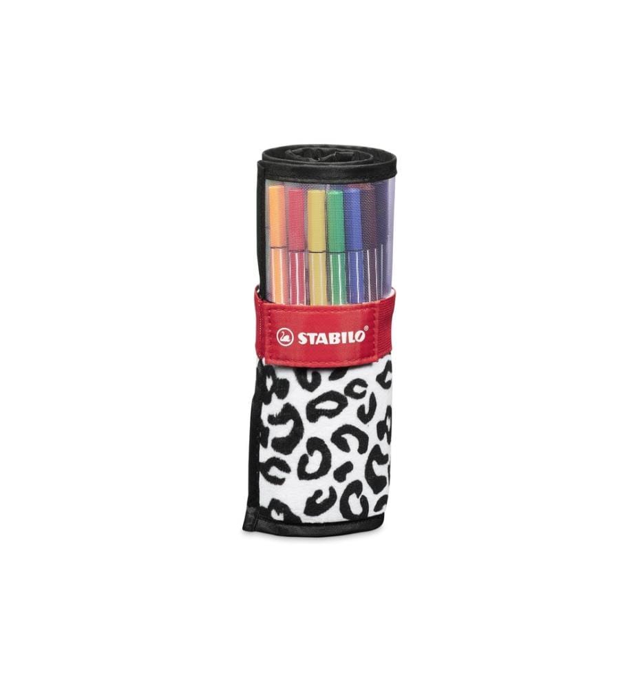 STABILO Pen 68 Fasermaler Rollerset à 25, Schneeleopard