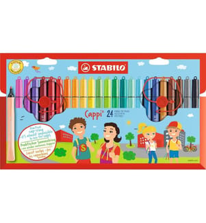STABILO Cappi Fasermaler Spitze 1 mm, im 24er Etui