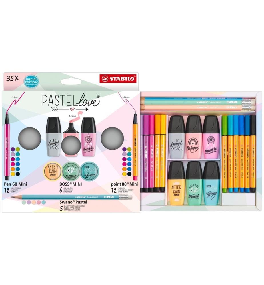 STABILO Mini World Pastellove 35-teilig