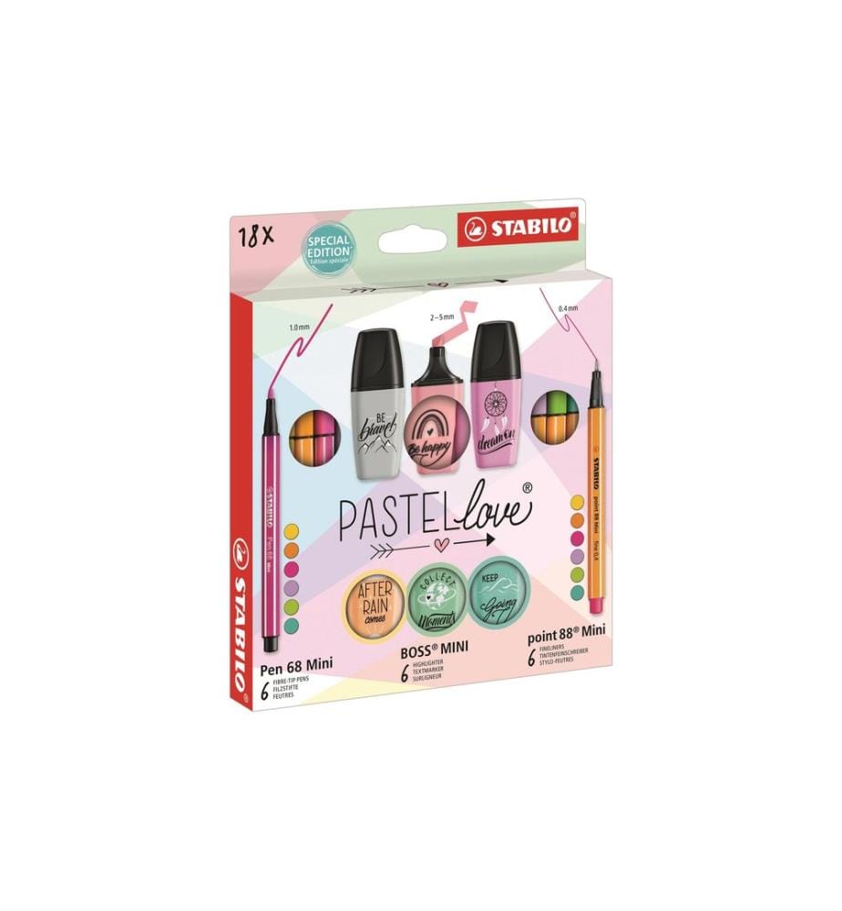 STABILO Fineliner 0.4 mm; 1-5 mm; 1 mm, Mehrfarbig