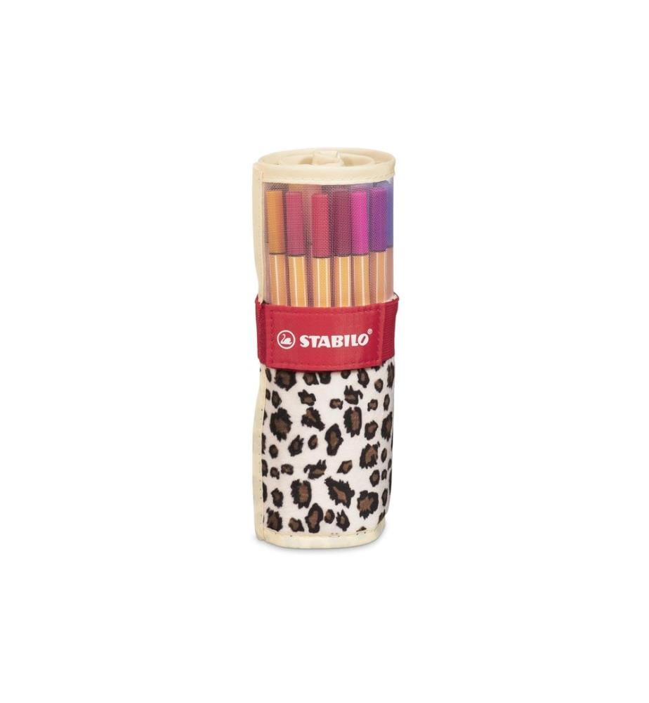 STABILO point 88 Tintenfeinschreiber Rollerset à 25, Leopard