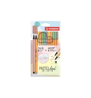 STABILO Pen 68 & Point 88 Pastellove 12er Set