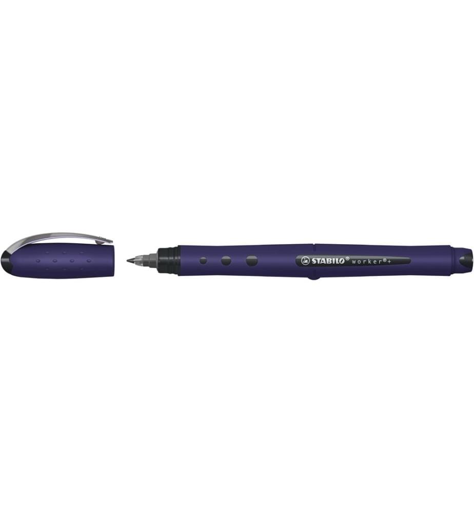 STABILO worker+ Stylo roller 0.5 mm 0.5 mm, Bleu de Prusse