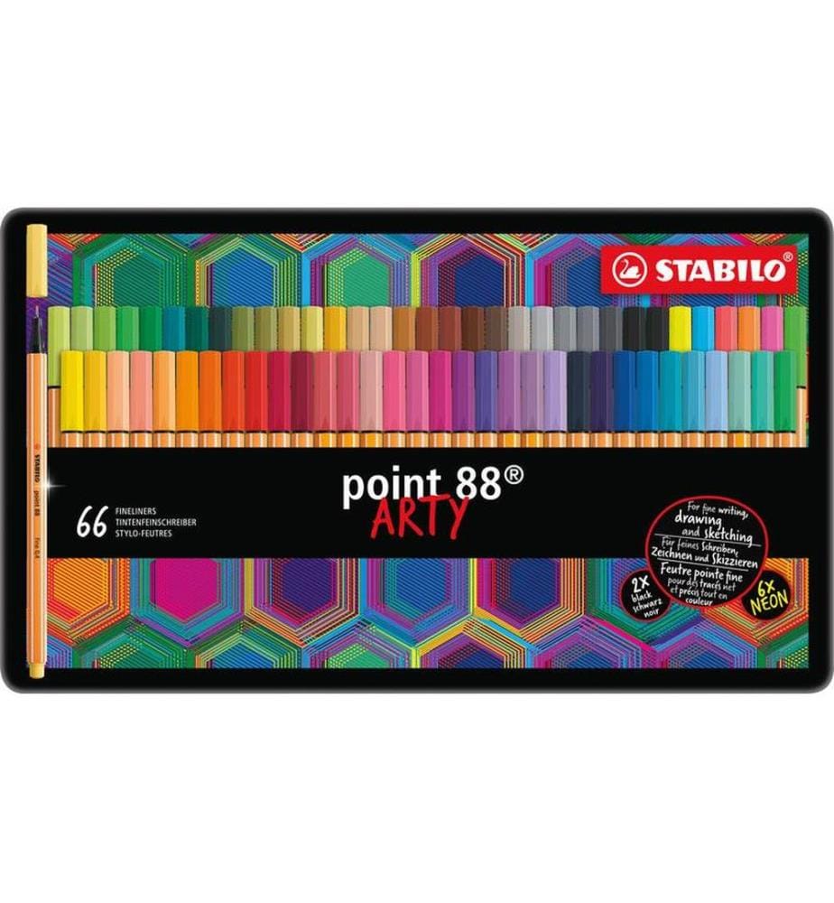 STABILO point 88 Étui métallique 66 ARTY avec attache