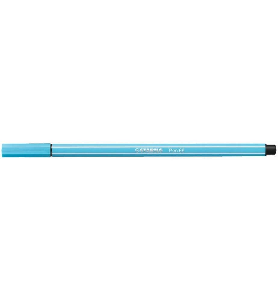 STABILO Feutres Pen 68 Bleu clair, 10 pièces